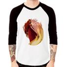 Camiseta Raglan Melisandre Art Manga 3/4 - Foca na Moda
