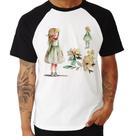 Camiseta Raglan Meninas e Flores - Foca na Moda Camiseta Raglan Meninas e Flores - Foca na Moda