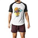 Camiseta Raglan Monstro ouvindo som