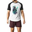 Camiseta Raglan Morte tocando guitarra