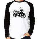 Camiseta Raglan Moto Tiger 900 GT Art Manga Longa - Foca na Moda