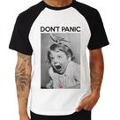 Camiseta Raglan Não entre em pânico - Foca na Moda