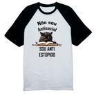 Camiseta Raglan Nao sou anti-social sou anti estupido