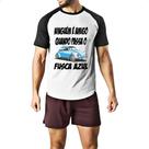 Camiseta Raglan Ninguem e amigo quando passa o fusca azul