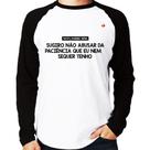 Camiseta Raglan Nota sobre mim Manga Longa - Foca na Moda