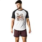 Camiseta Raglan Nunca esfrie a fe e o cafe Camiseta Raglan Nunca esfrie a fe e o cafe