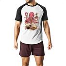 Camiseta Raglan Octopus cozinheiro