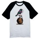 Camiseta Raglan Passarinho doido com granada Camiseta Raglan Passarinho doido com granada