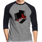 Camiseta Raglan PC Gamer Manga 3/4 - Foca na Moda