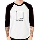 Camiseta Raglan Pense fora da caixa Manga 3/4 - Foca na Moda