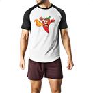 Camiseta Raglan Pimenta cuspindo fogo