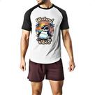 Camiseta Raglan Pinguim Weekend Vibes