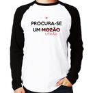 Camiseta Raglan Procura-se um Litrão Manga Longa - Foca na Moda