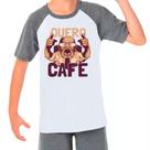 Camiseta Raglan Quero Café Coffee Humor Cinza Branco Inf01