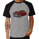 Camiseta Raglan Retro Classic Red Car - Foca na Moda