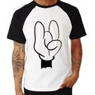 Camiseta Raglan Rock Hand - Foca na Moda