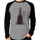 Camiseta Raglan Sansa Stark Art Manga Longa - Foca na Moda