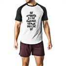 Camiseta Raglan Se houver 1 de chance 99 de fe