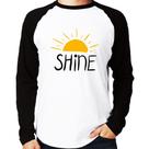 Camiseta Raglan Shine Manga Longa - Foca na Moda