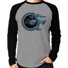 Camiseta Raglan Signo Libra Astrologia Manga Longa - Foca na Moda