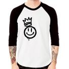 Camiseta Raglan Smile Kingdom Manga 3/4 - Foca na Moda Camiseta Raglan Smile Kingdom Manga 3/4 - Foca na Moda