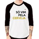 Camiseta Raglan Só vim pela cerveja Manga 3/4 - Foca na Moda