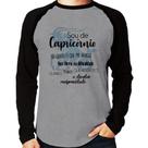 Camiseta Raglan Sou de Capricórnio Manga Longa - Foca na Moda