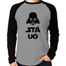 Camiseta Raglan Stá Uó Manga Longa - Foca na Moda