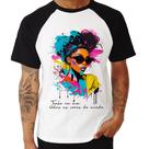 Camiseta Raglan Tenho em mim todas as cores do mundo - Foca na Moda