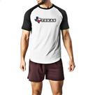 Camiseta Raglan Texas mapa estado country