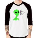 Camiseta Raglan Thank's For Believing In Me Alien Manga 3/4 - Foca na Moda Camiseta Raglan Thank's For Believing In Me Alien Manga 3/4 - Foca na Moda