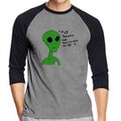 Camiseta Raglan Thank's For Believing In Me Alien Manga 3/4 - Foca na Moda Camiseta Raglan Thank's For Believing In Me Alien Manga 3/4 - Foca na Moda