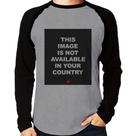 Camiseta Raglan This image is not available in your country Manga Longa - Foca na Moda