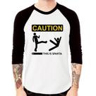 Camiseta Raglan This is Sparta Manga 3/4 - Foca na Moda