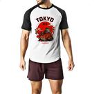 Camiseta Raglan Tokyo Tigre Japao Camiseta Raglan Tokyo Tigre Japao