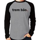 Camiseta Raglan Trem bão Manga Longa - Foca na Moda