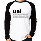 Camiseta Raglan Uai - Significado Manga Longa - Foca na Moda Camiseta Raglan Uai - Significado Manga Longa - Foca na Moda