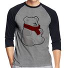 Camiseta Raglan Urso Polar Manga 3/4 - Foca na Moda Camiseta Raglan Urso Polar Manga 3/4 - Foca na Moda