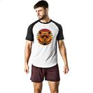 Camiseta Raglan Urso rai ban sunset