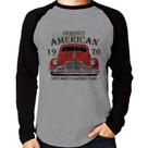 Camiseta Raglan Vintage Classic Car Manga Longa - Foca na Moda