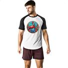 Camiseta Raglan Vitral Flamingo
