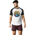 Camiseta Raglan Vitral Gato