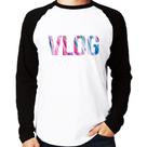 Camiseta Raglan Vlog Manga Longa - Foca na Moda