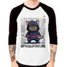 Camiseta Raglan You cat see my ninja moves Manga 3/4 - Foca na Moda