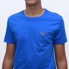 Camiseta Ralph Lauren Masculina Custom Slim Fit Azul