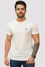 Camiseta ralph lauren slim fit branca icon marinho