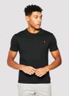 Camiseta ralph lauren slim fit preta icon vermelho
