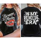 Camiseta Rebelde Branca Besame Sin Miedo Frente e Verso