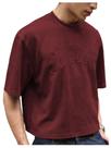 Camiseta recortada GORGLITTER vermelha para homens com estampa gráfica tamanho L