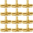 Camiseta redutora PEX WHK, pacote com 12, 19 mm x 19 mm x 13 mm, PEX B, latão